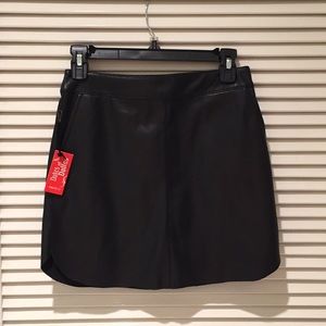 Pleather mini skirt
